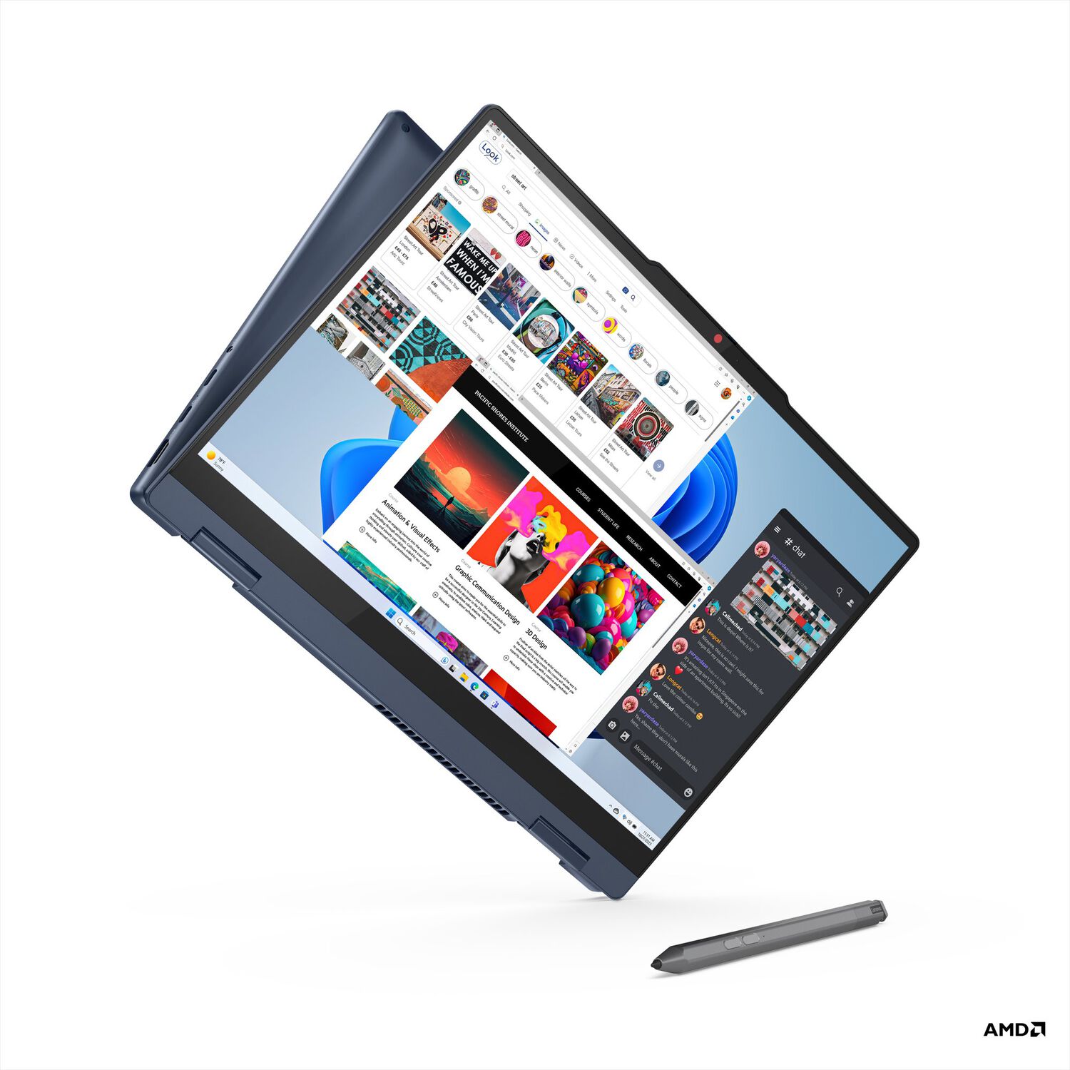 Notebook Lenovo Ideapad 2 En 1 Gen 10 Amd Ryzen&trade; Ai 7 16gb Ram 512gb Ssd 14" Wuxga + L&aacute;piz image number 3.0
