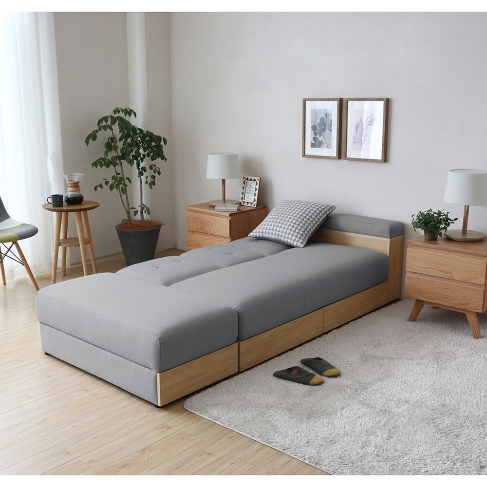 Sofá Cama Modular Alaska Gris 3 Cuerpos image number 2.0