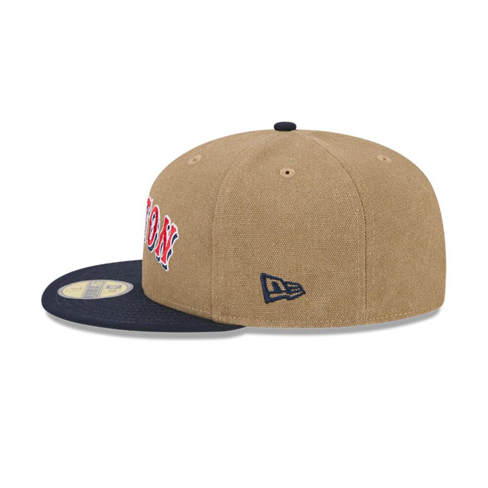 Gorro 59fifty Mlb Boston Red Sox Canvas Crown Med Beige image number 4.0