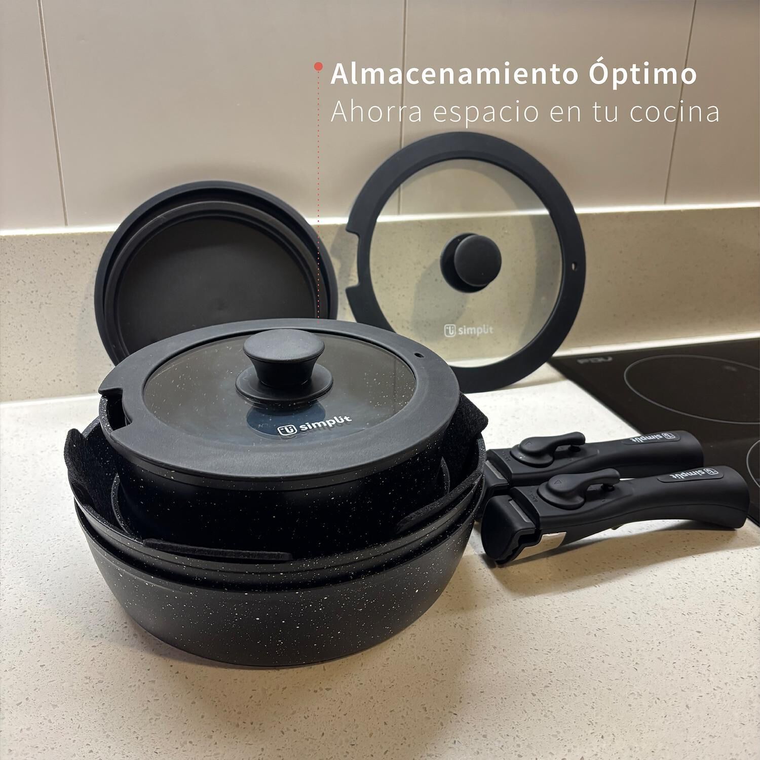 Bater&iacute;a De Cocina Antiadherente Oxford Granito 15pcs Simplit image number 2.0