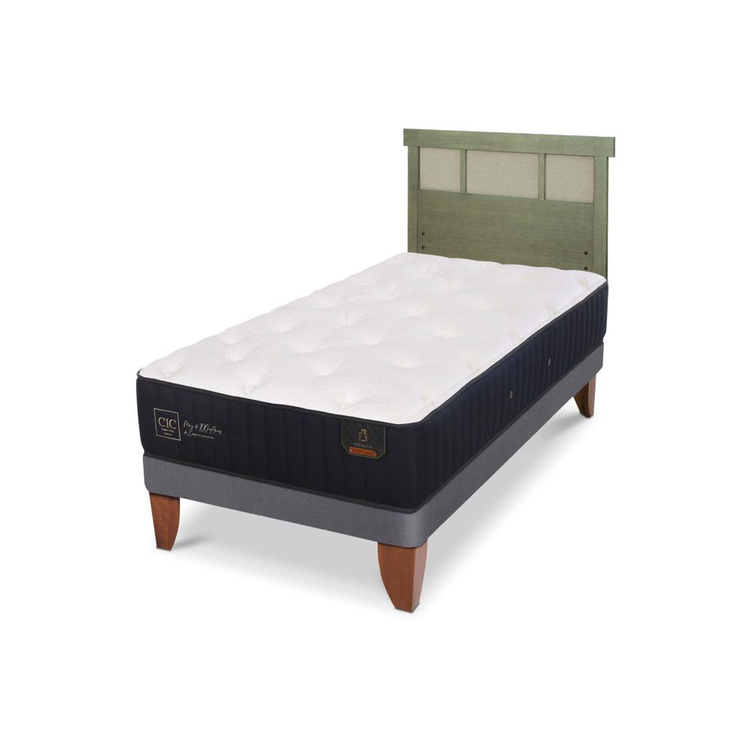 Cama Europea Cic Linea Premium / 1.5 Plazas / Base Normal + Respaldo image number 5.0