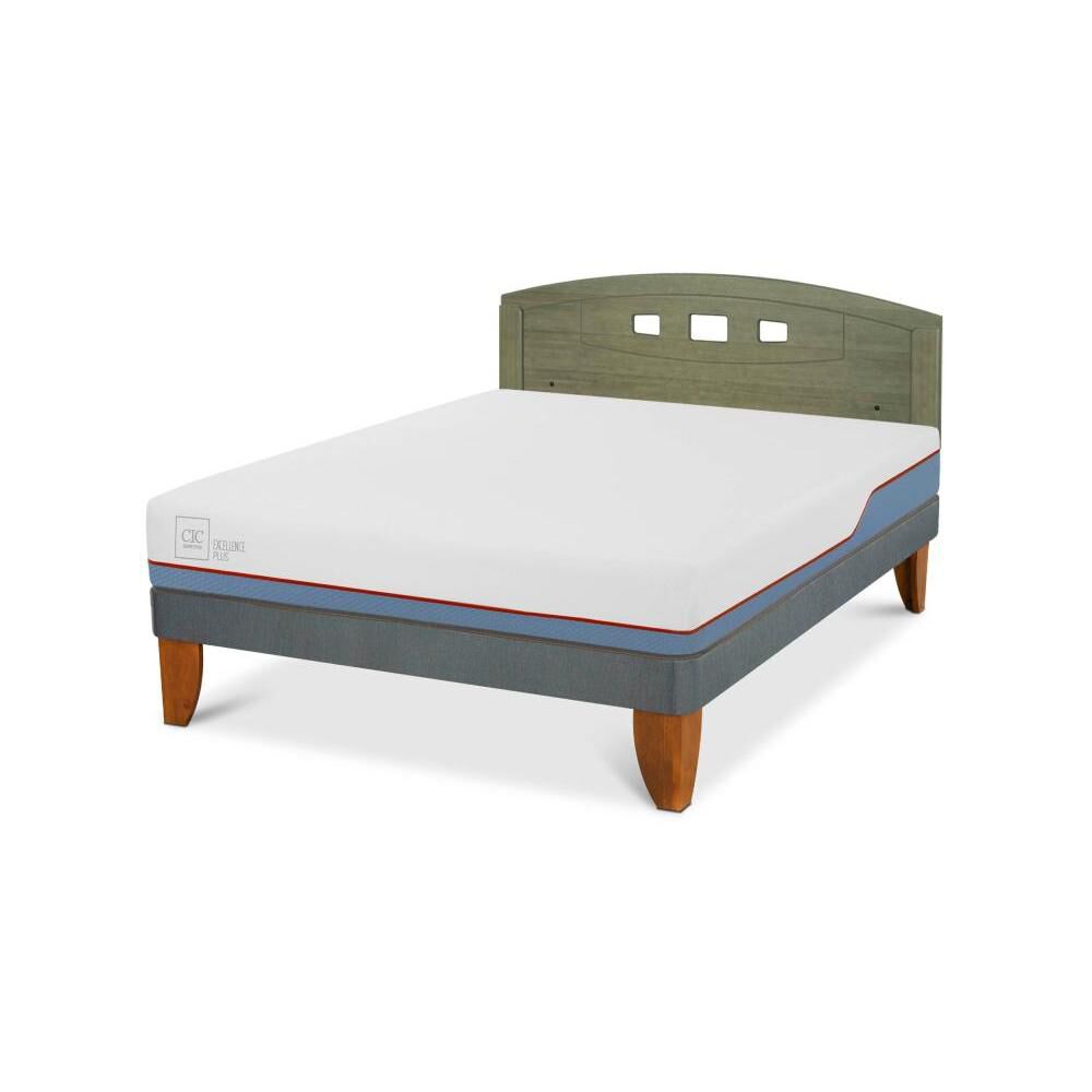 Cama Europea Cic Excellence Plus / 2 Plazas / Base Normal + Respaldo image number 3.0