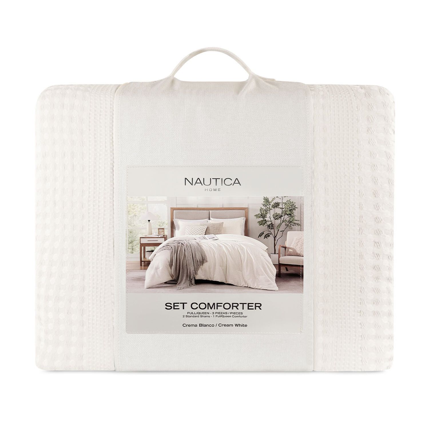 Cubrecama Queen Reversible + Fundas Nautica Home Blanco image number 1.0