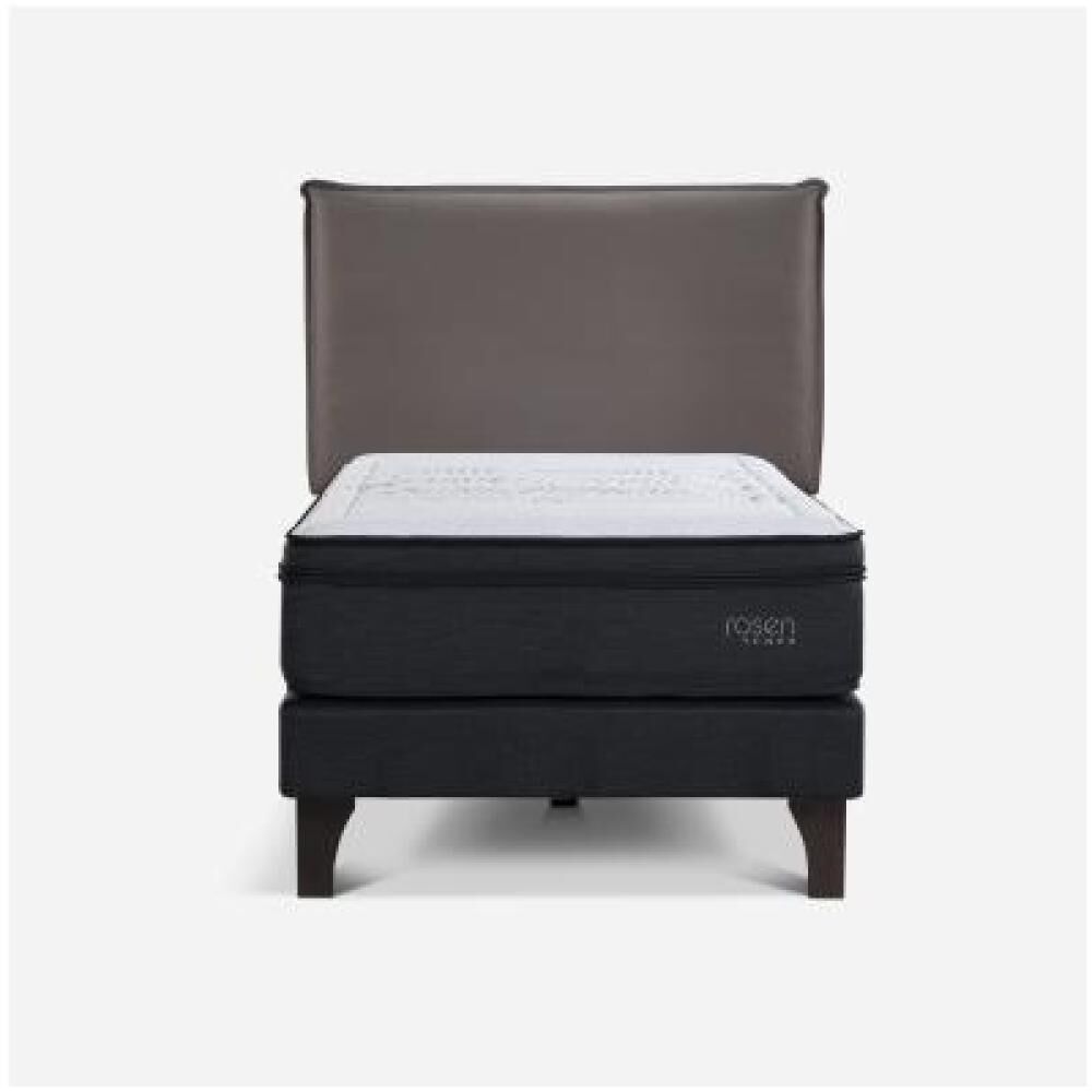 Cama Europea Rosen Tempo / 1.5 Plazas / Base Normal  + Respaldo Maurice Chocolate image number 6.0