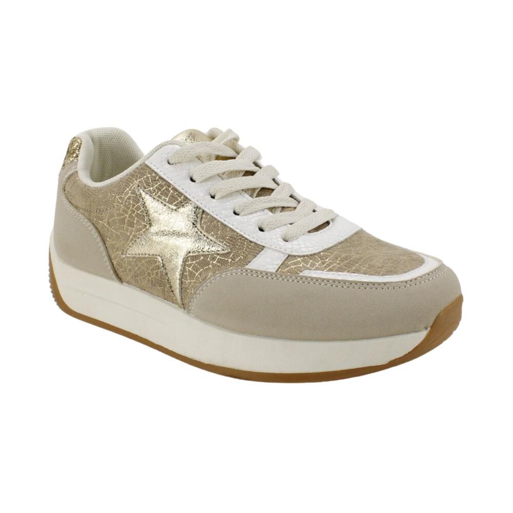Zapatilla Urbana Mujer New Walk Lrw-043 Beige image number 1.0