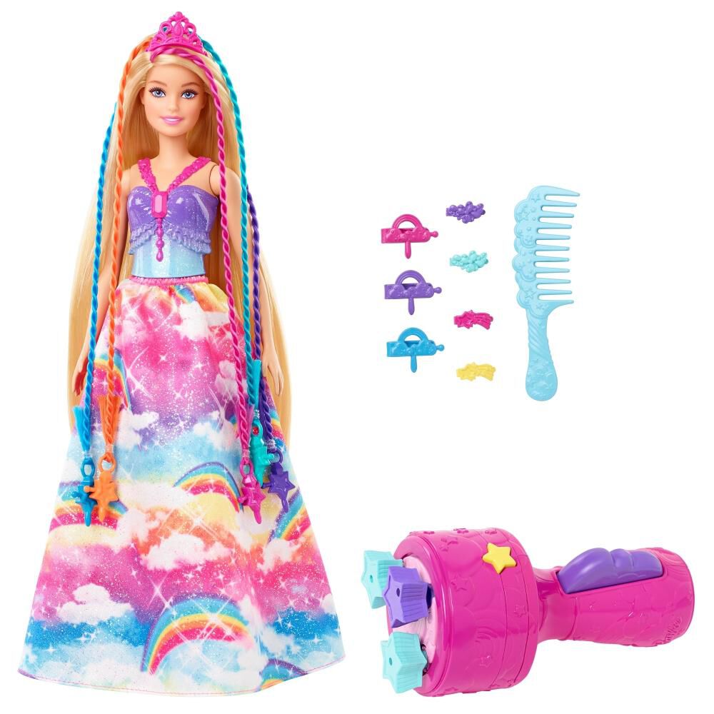 Muñeca Barbie Princesa Trenzas Mágicas image number 0.0