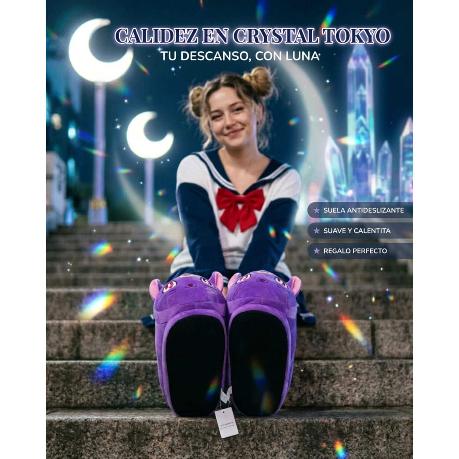 Pantuflas Gatita Luna Sailor Moon image number 3.0
