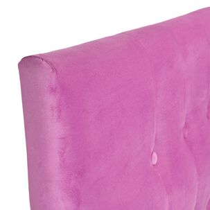 Respaldo Sevilla Con Patas Felpa 2 Plazas Fucsia
