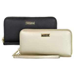 2 Billeteras De Mujer Jaeda Negra Y Gold Kenneth Cole
