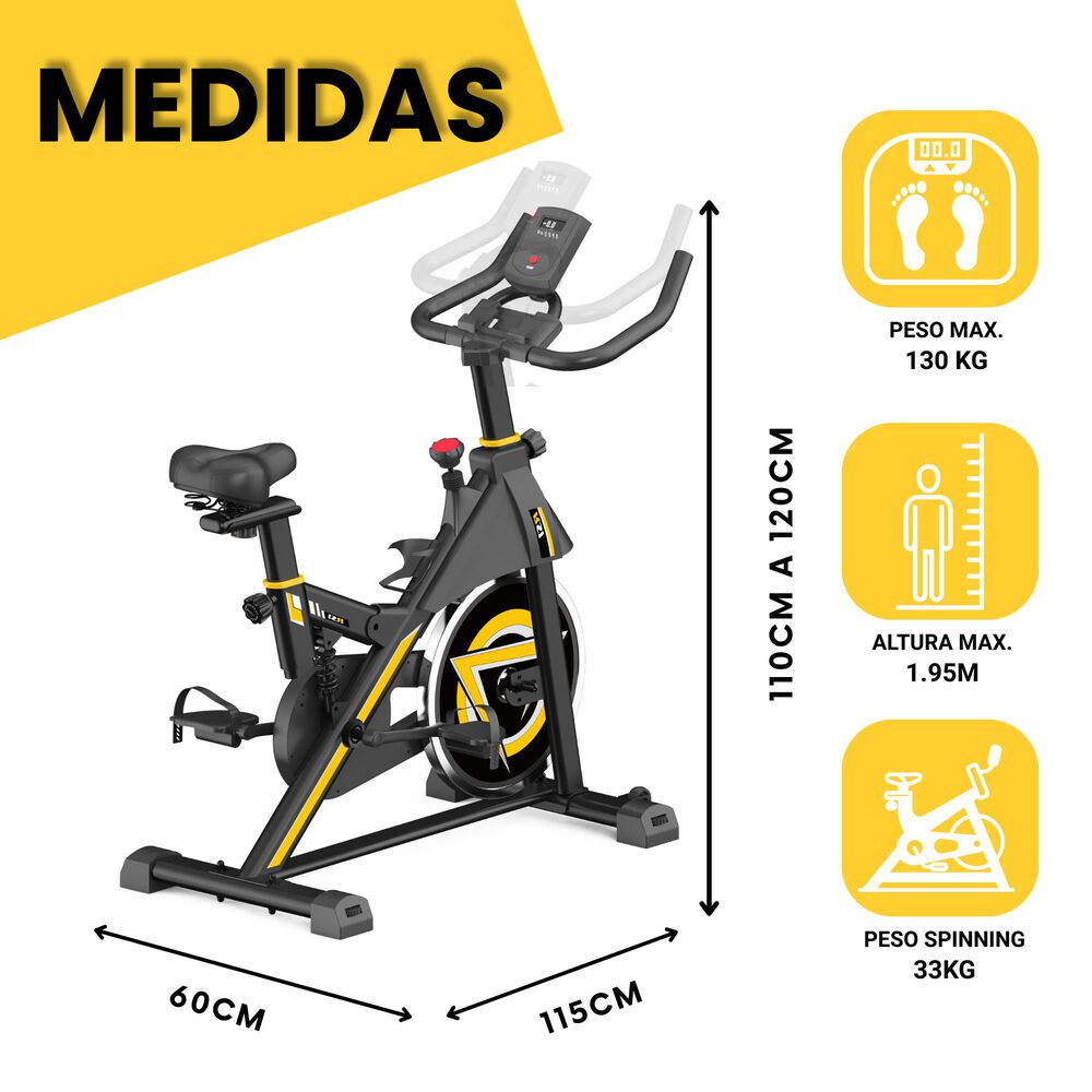 Bicicleta Spinning Anti Shock Pro 14 Kg Disco 1016-4 image number 5.0
