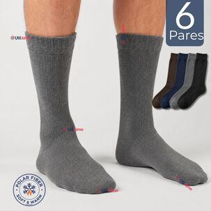 Pack 6 Pares Calcetines T&eacute;rmicos Corte Alto Hombre Surtidos