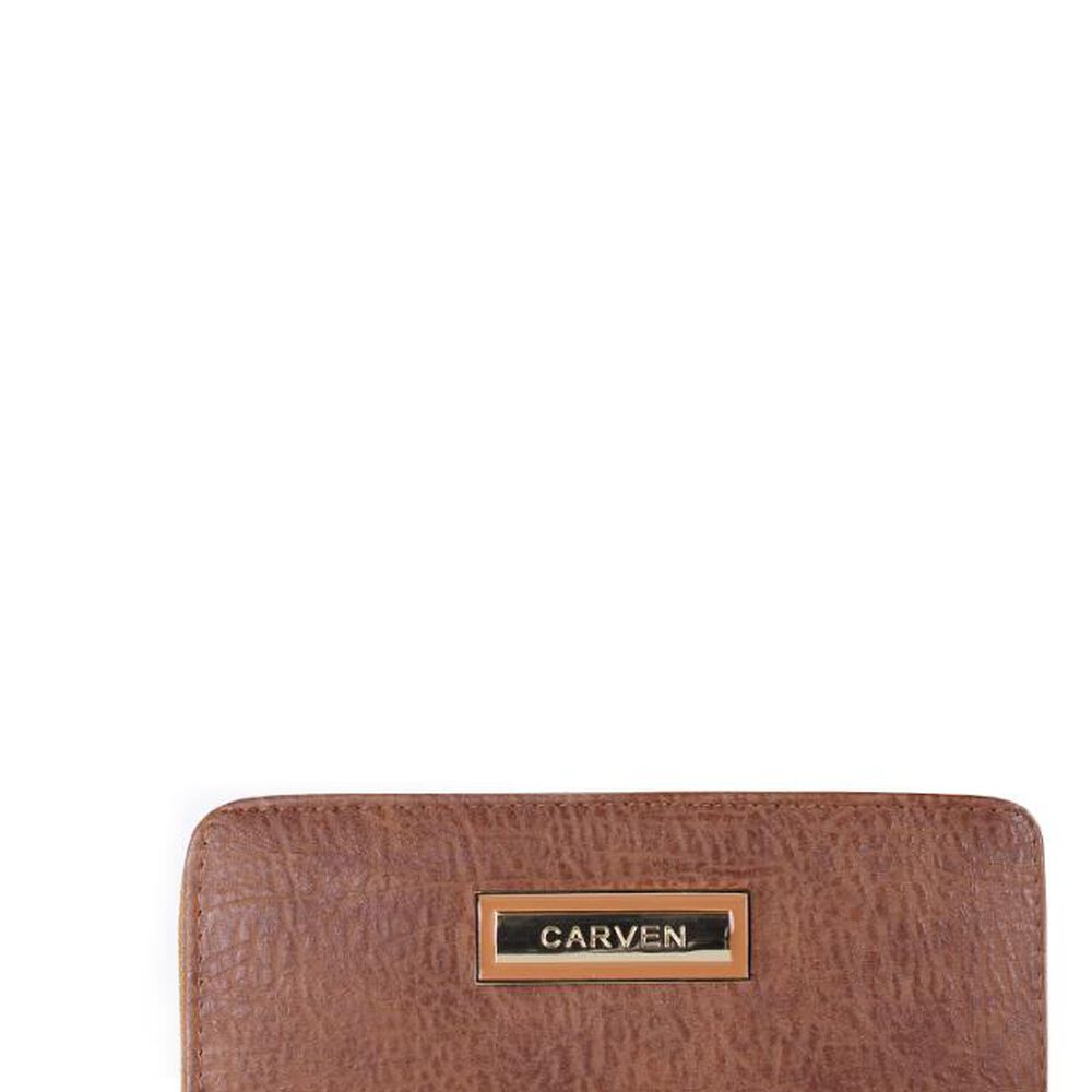 Billetera De Mujer Camelia Café Carven image number 0.0