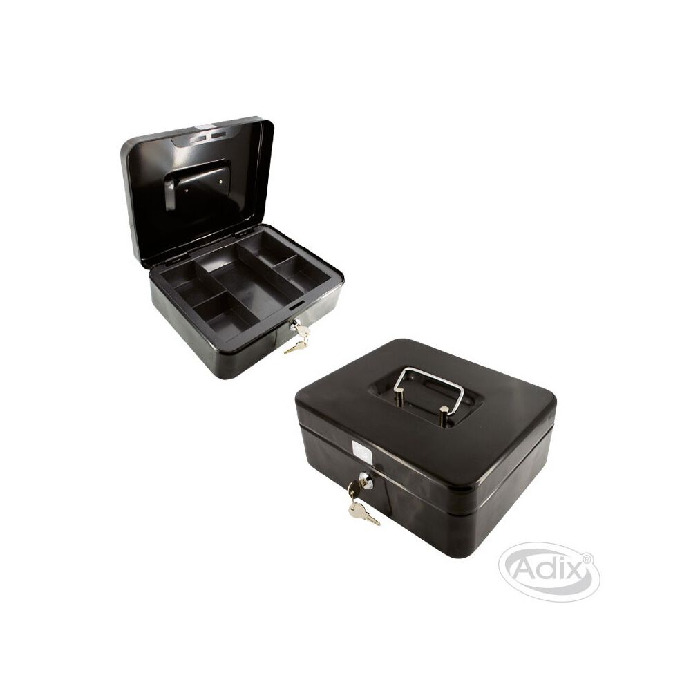 Caja De Seguridad Met&aacute;lica Con Llaves Y Bandeja Para Monedas 25 X 20 X 9 Cm image number 0.0