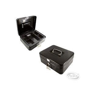 Caja De Seguridad Met&aacute;lica Con Llaves Y Bandeja Para Monedas 25 X 20 X 9 Cm
