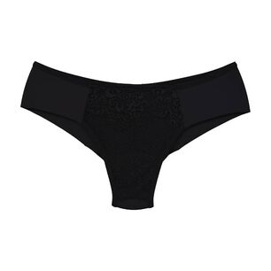 Calz&oacute;n Tanga Sin Marcas Y Encaje Negro 2rios