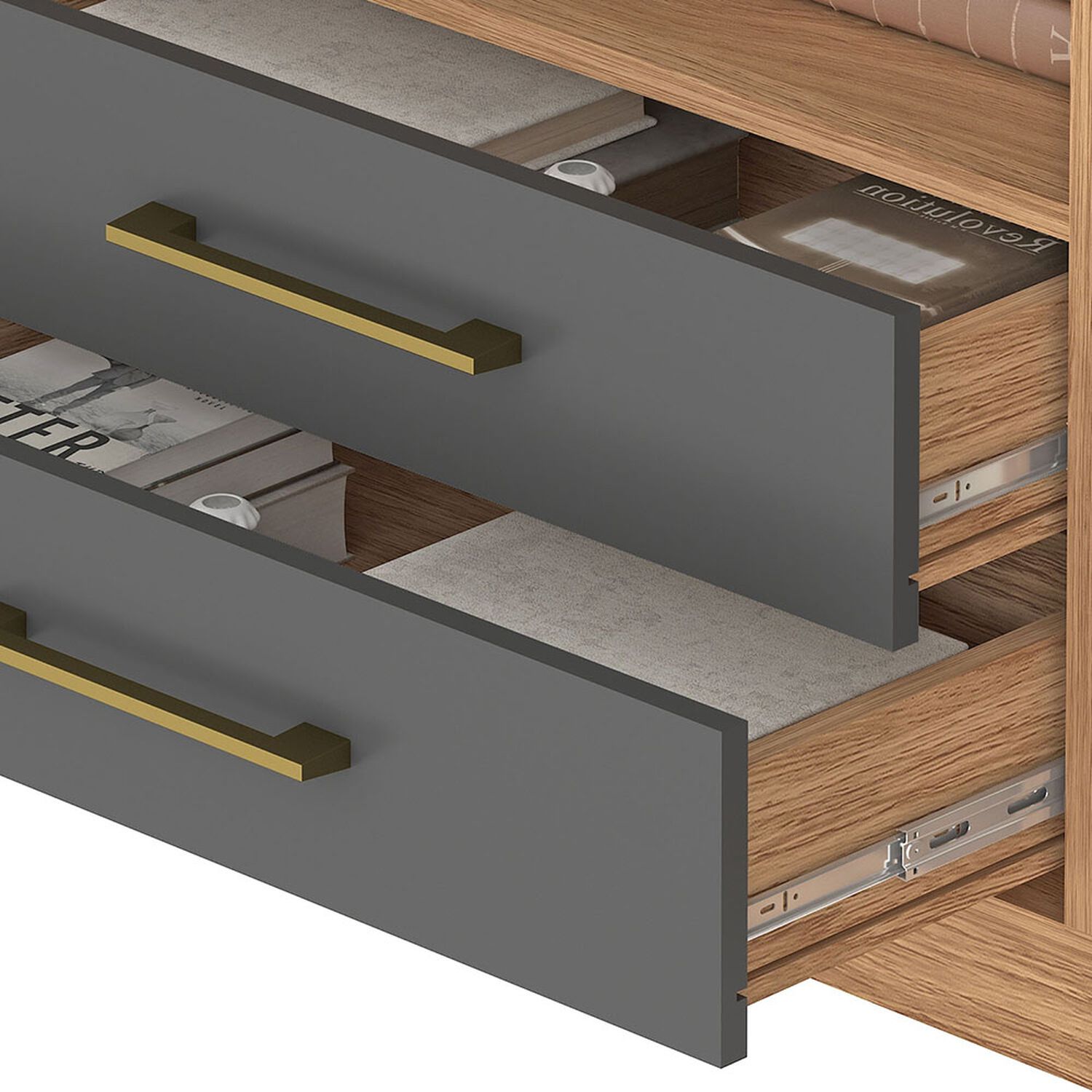 Rack Vekka Home Alerce / 2 Puertas / 2 Cajones image number 4.0