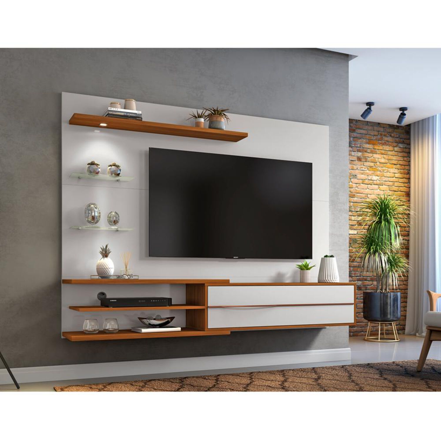 Panel Tv Home Mobili Cavadia / 2 Repisas image number 5.0