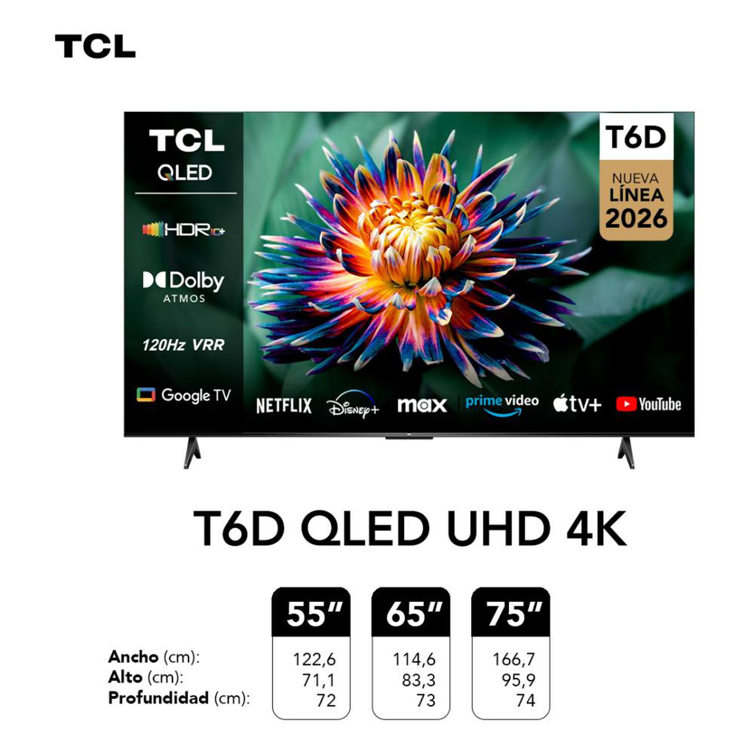 Qled 65" TCL T6D / Ultra HD 4K / Smart TV image number 11.0