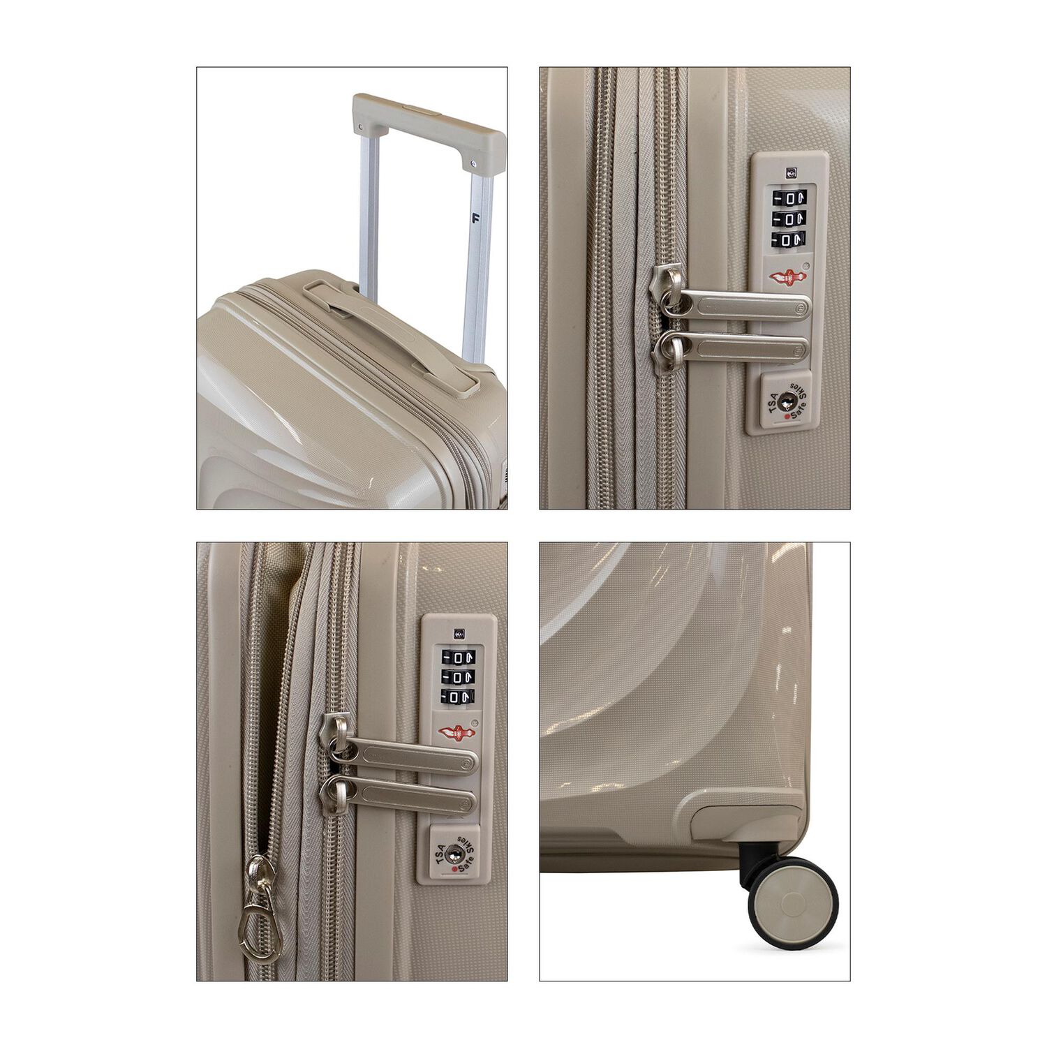 Pack 2 Maletas Cabina S 10k + Grande L 23k Slay Beige F La Maleta De Chile image number 4.0