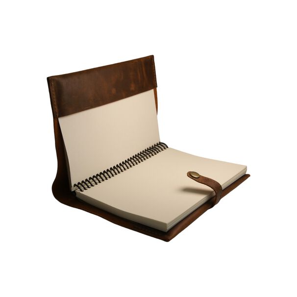 Cuaderno De Cuero Grande Cafe