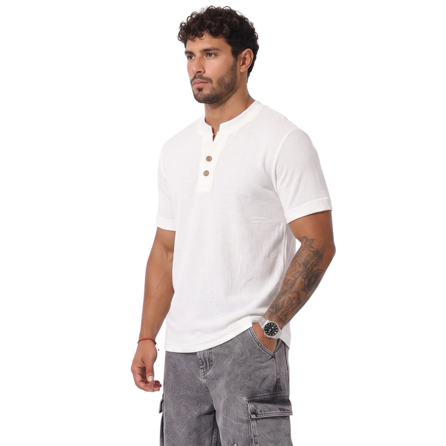 Polera Polo Hombre Textura Verano Dubai image number 2.0
