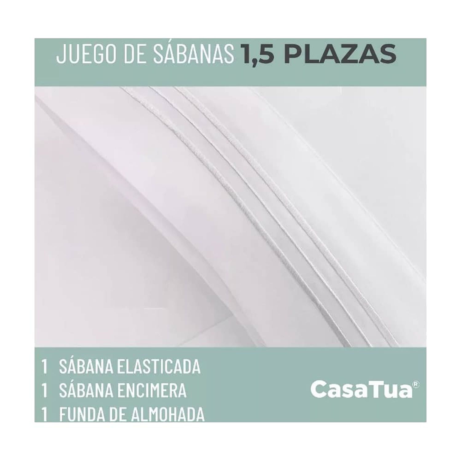 Sabana 1800 Hotel Ultra Suave + Funda Bordada Varias Medidas image number 1.0