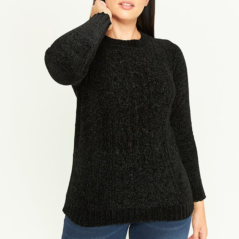 Sweater Chenille Cuello Redondo Mujer Geeps image number 0.0