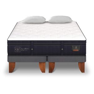 Cama Europea Cic Super Premium / 2 Plazas / Base Dividida + Almohadas