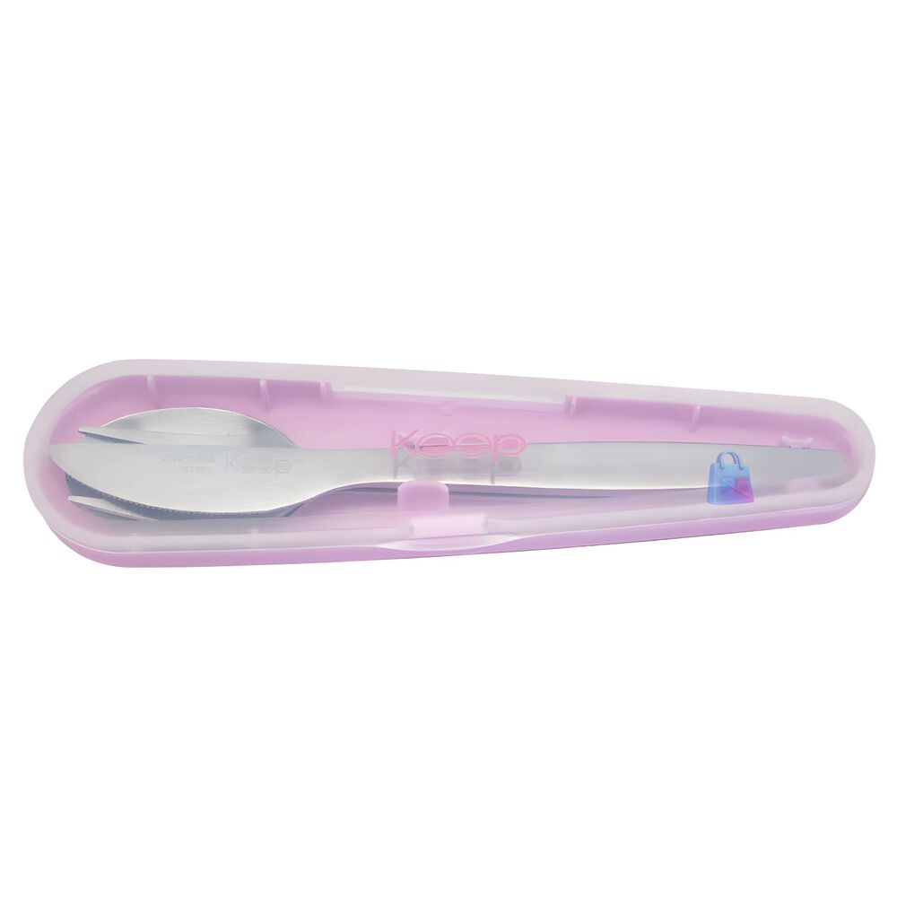 Herm&eacute;tico Keep 650ml Acero + Cubiertos On The Go - Ps image number 4.0