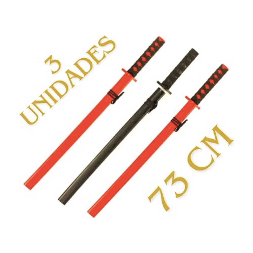 Pack 3 Katana Japonesa Madera Entrenamiento 73cm image number 1.0