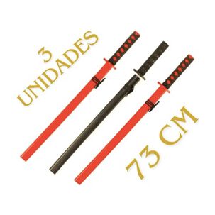 Pack 3 Katana Japonesa Madera Entrenamiento 73cm