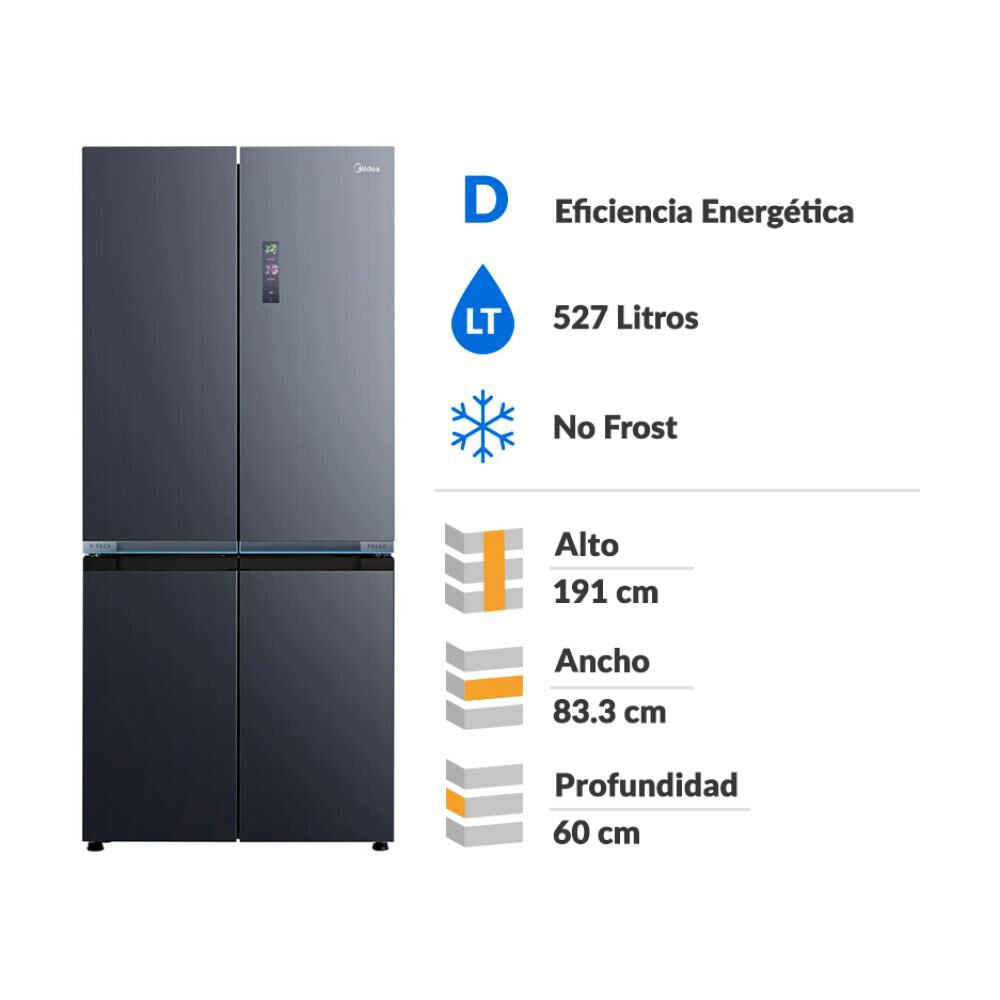 Refrigerador PERFECT FIT Side by Side Midea MDRMD706BIE70 / No Frost / 527 Litros / D image number 1.0