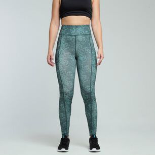 Calza Deportiva Lisa Tiro Alto Regular Mujer Wetland