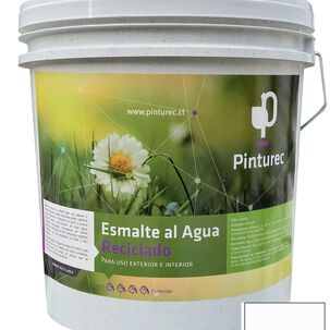 Esmalte Al Agua Reciclado Pinturec Satinado Blanco Andino 4g