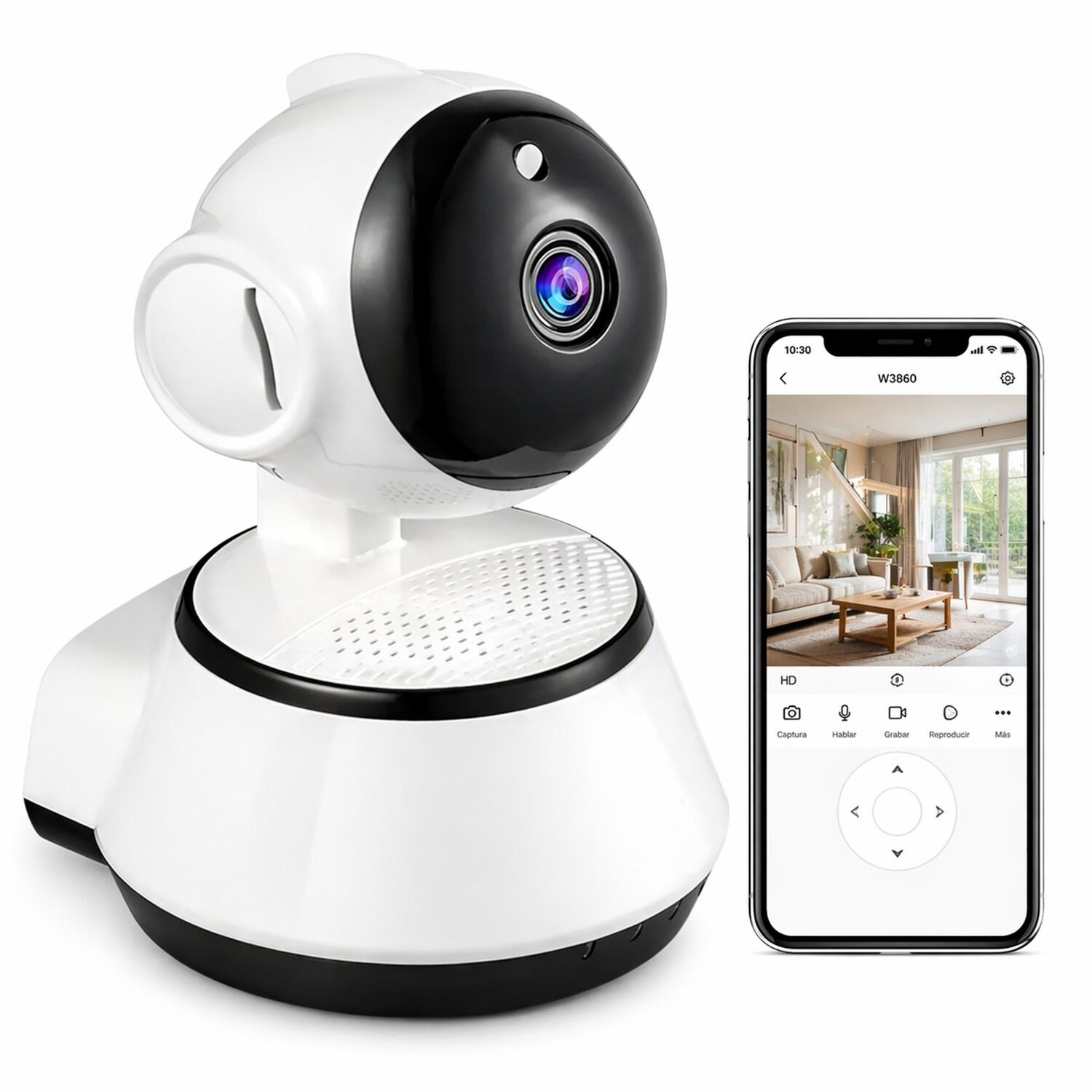 Camara Wifi Rotatoria 360&deg; Hd Robotica Ptz Interior W3860 image number 2.0