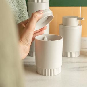 Porta Algodón/cepillo Dorica Verde Salvia