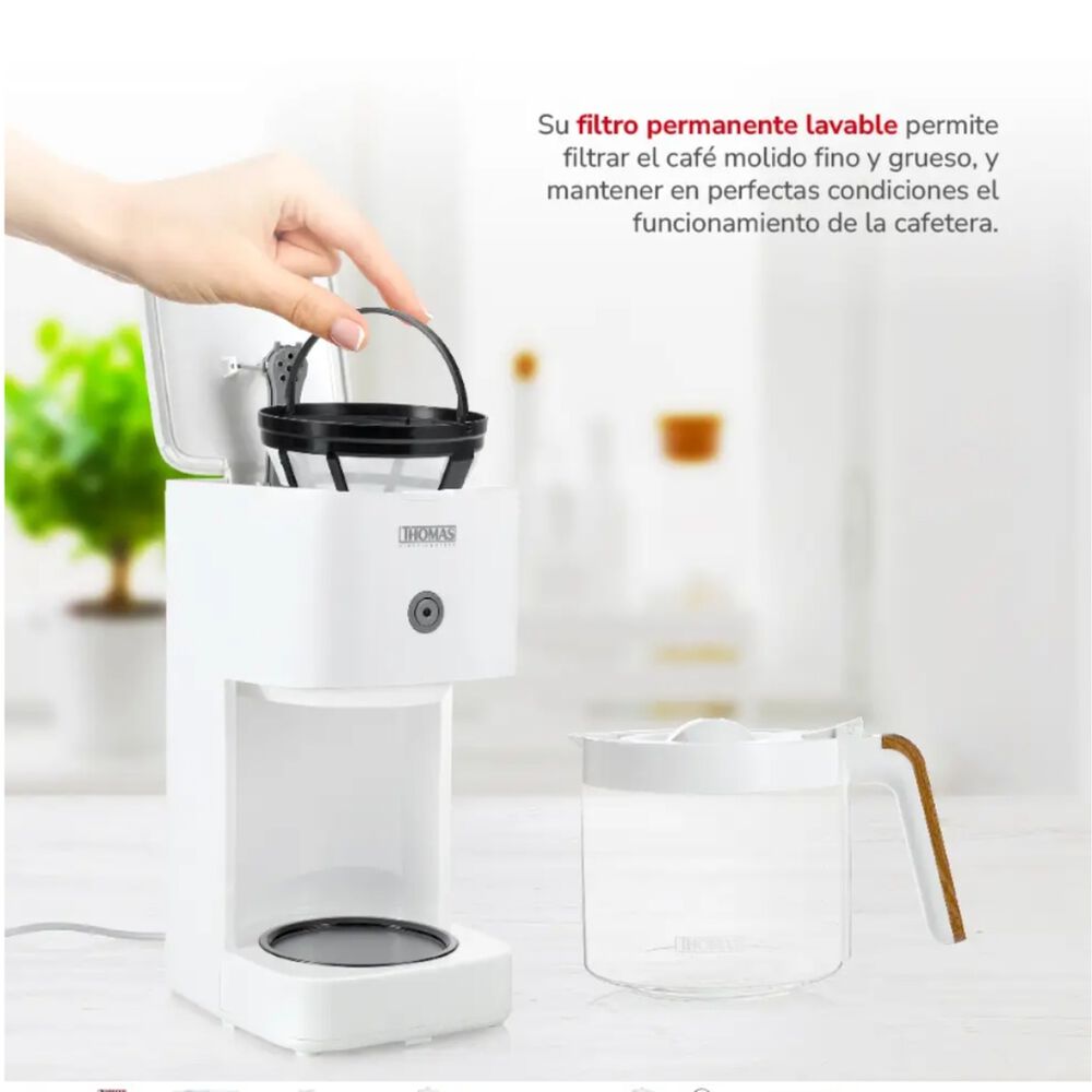 Cafetera De Filtro Thomas Th-134b Goteo 12 Tazas Keep Warm image number 3.0