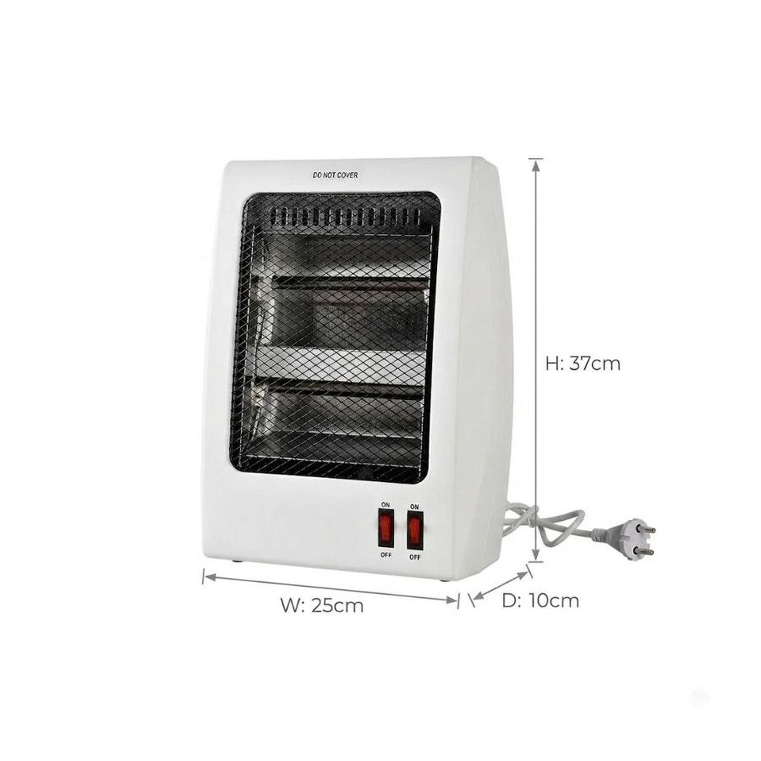 : Calefactor El&eacute;ctrico Port&aacute;til Para Dormitorio Oficina image number 4.0