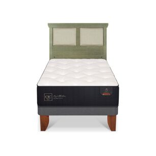 Cama Europea Cic Linea Premium / 1.5 Plazas / Base Normal + Respaldo