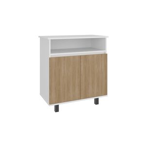 Estacion De Café 2 Puertas Blanco Y Café Claro Estacion De Café 2 Puertas Blanco Y Café Claro