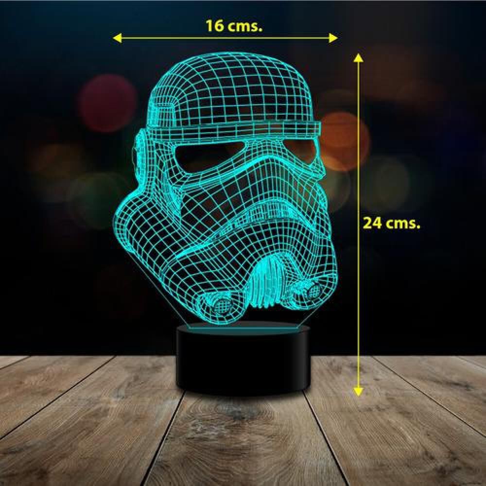 Lámpara 3d 7 Colores Stormtrooper Star Wars image number 2.0