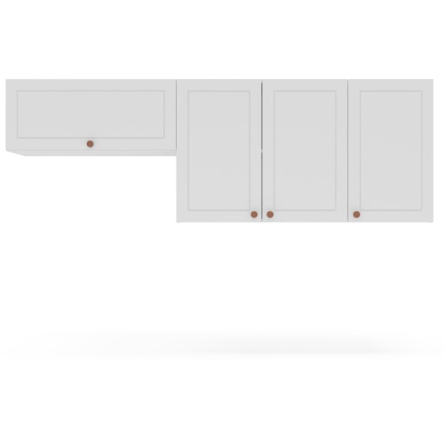 Mueble De Cocina Aereo Perola Vekkahome 4 Puertas Blanco/caf&eacute; image number 2.0