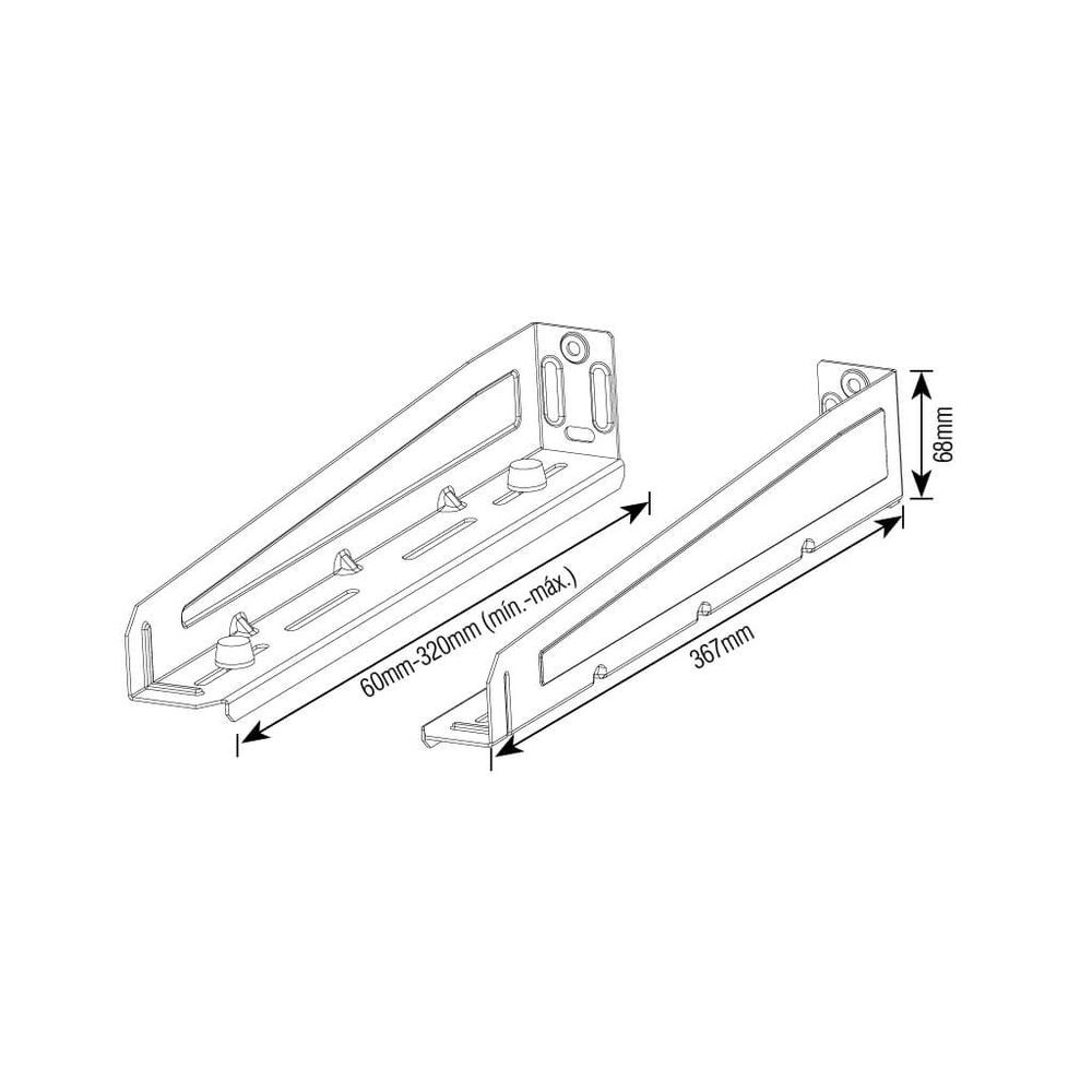 Soporte Microndas - Impresora Ajustable 30 Kg Negro - Sbr5.1 Brasforma image number 4.0