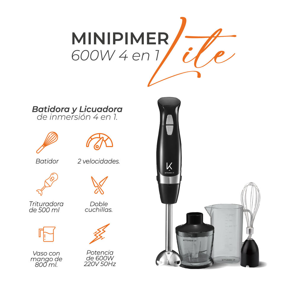 Minipimer Lite 600w 4 En 1 image number 2.0