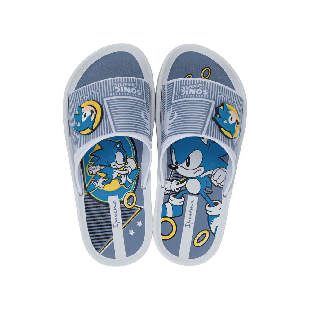 Sandalia Infantil Blanco/azul Sonic Slide Ipanema image number 0.0