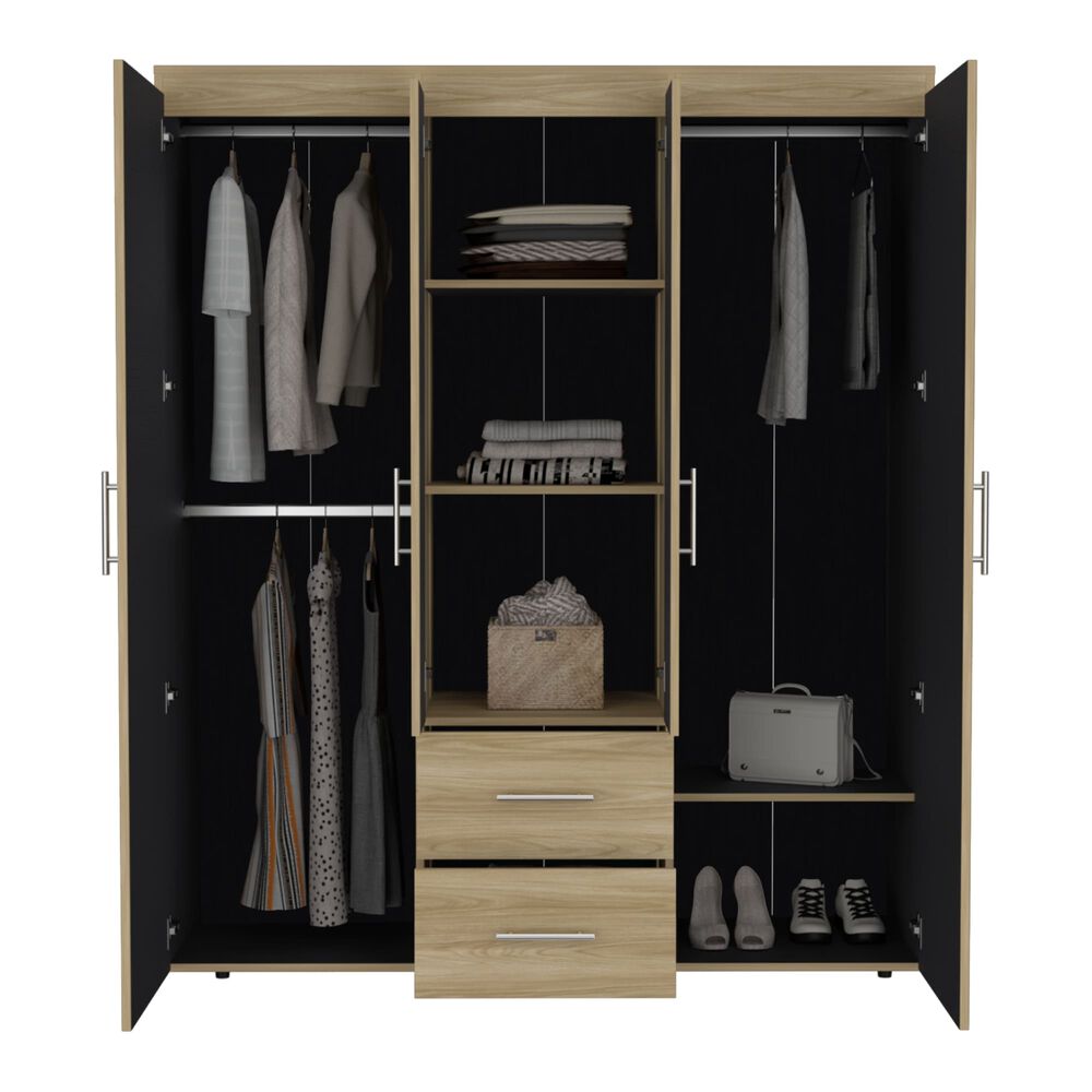 Closet 4 Puertas 2 Cajones Fm-020c - Café Claro image number 3.0