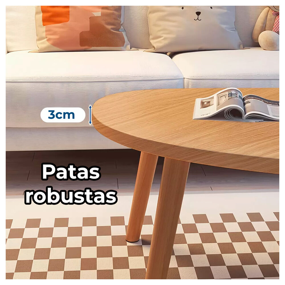 Mesa De Centro Minimalista De Madera Diseño Nórdico Y Elegante image number 2.0