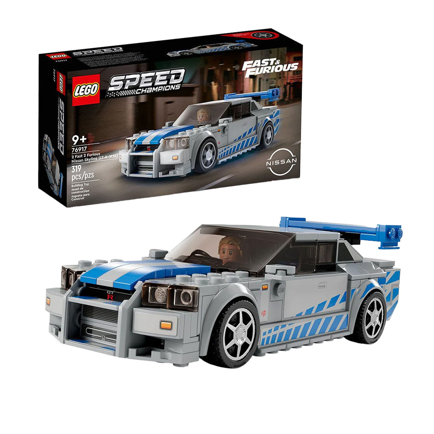 Lego Speed Champions - Nissan Skyline Gt- R (r34) De M&aacute;s R&aacute;pido, M&aacute;s Furioso - 76917 image number 6.0