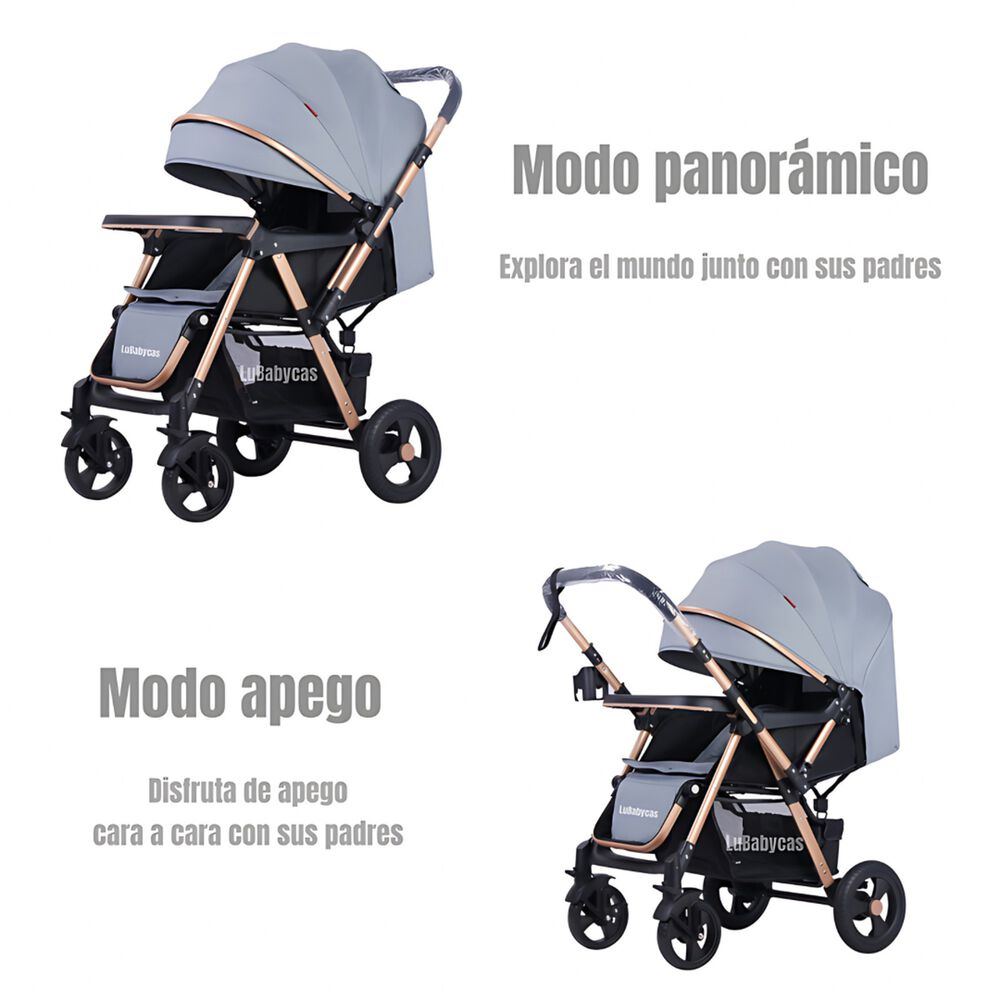 Coche De Paseo Reversible Rubik Gris Lubabycas image number 1.0