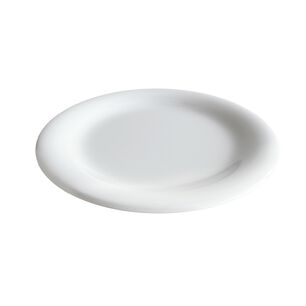 Set De 6 Platos Melamina Redondo Borde Ancho Blanca 14 Cm L&iacute;nea Cl&aacute;sica